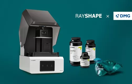 RAYSHAPE و DMG تحقق من صحة توافق الراتنج لطباعة الأسنان ثلاثية الأبعاد المتقدمة